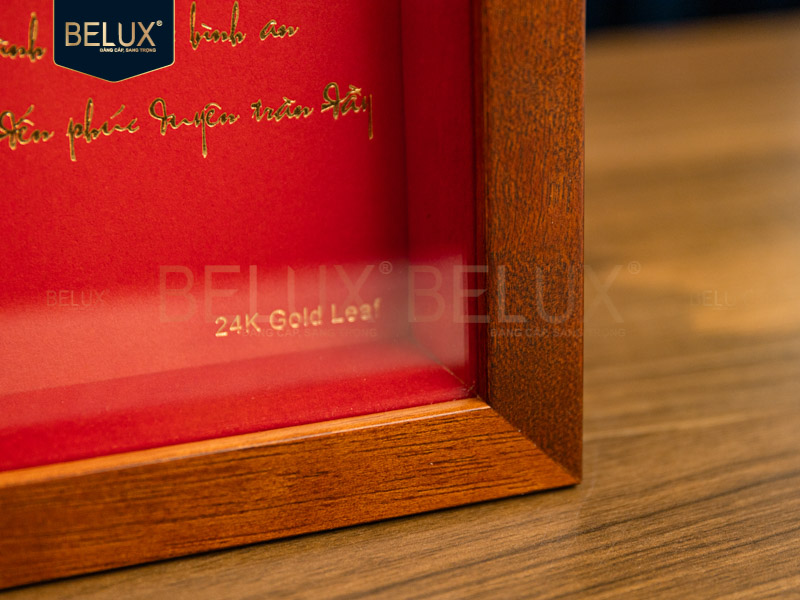 Tranh chữ Phúc dát vàng 24k 25x20cm